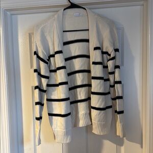 GAP Striped Cream and Black Women's Sweater
